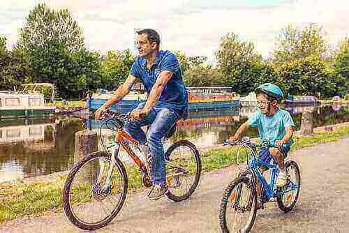 father and son st malo cycling