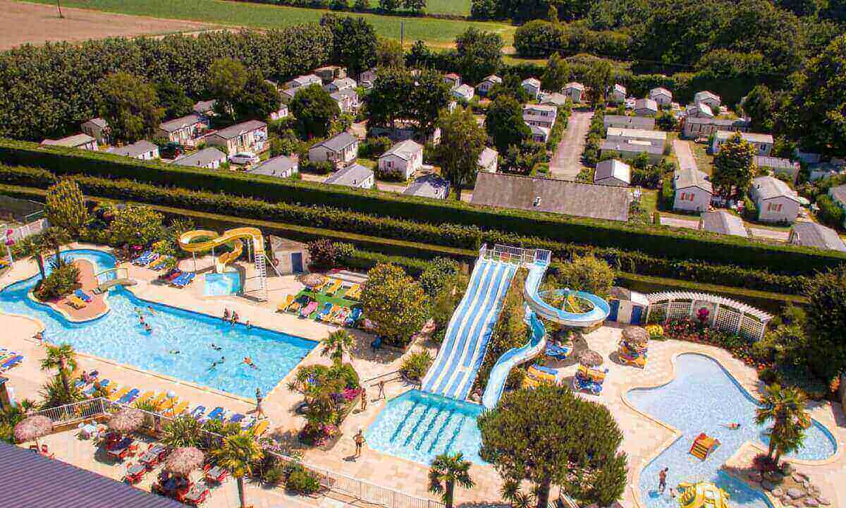 outdoor swimming pools at Le P'tit Bois Brittany