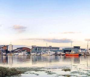 colourful ships docked up off poole port