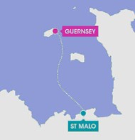 route map of st malo to guernsey by ferry