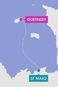 route map of st malo to guernsey by ferry