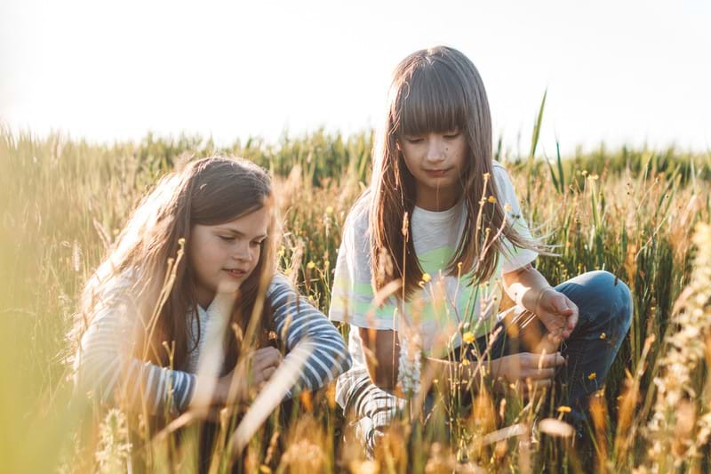 children outside in nature jersey channel islands