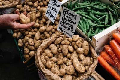 jersey royal potatoes market selling channel island