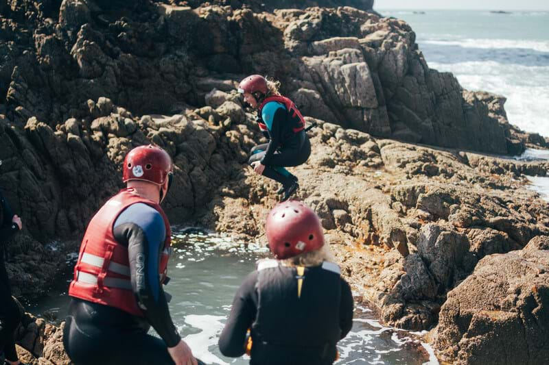 coasteering jersey channel islands