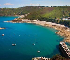 bonne nuit beach jersey blue sea golden sand