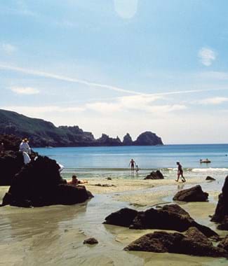 The rocky beach at Petit Bot Bay
