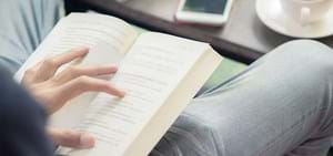 Reading on board Condor Ferries