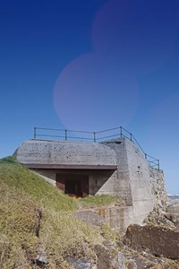bunker hidden in hillside in guernsey channel islands